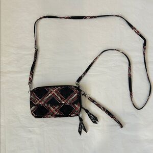 Vera Bradley Black and Red Geometric Crossbody Bag